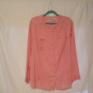 Poshmark Pink Button-Up Blouse